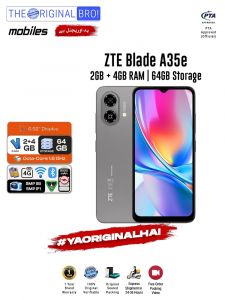 ZTE Blade A35e - 2GB RAM - 64GB Storage - Easy Monthly Installments - PTA Approved - 1 Year Official Warranty - The Original Bro Mobiles - TOB70